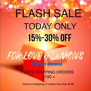 For Love & Lemons 
🔥🔥FLASH SALE 15%-30% OFF